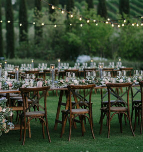 Tuscan Wedding dinner styling by Funkybirdfirenze