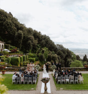 wedding ceremony at villa san michele Florence